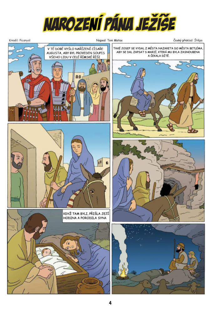 Komiks: Narození Pána Ježíše