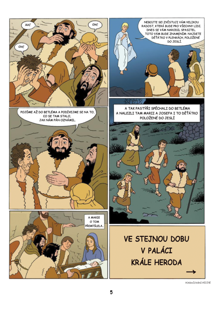 Komiks: Narození Pána Ježíše