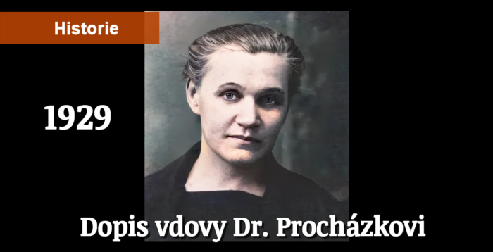Střípky z historie: Dopis vdovy Stumpfové Dr. Procházkovi 1929