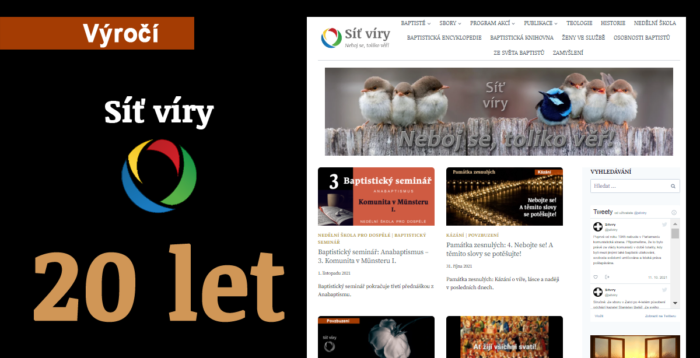 Výročí: 20 let baptistického portálu Síť víry