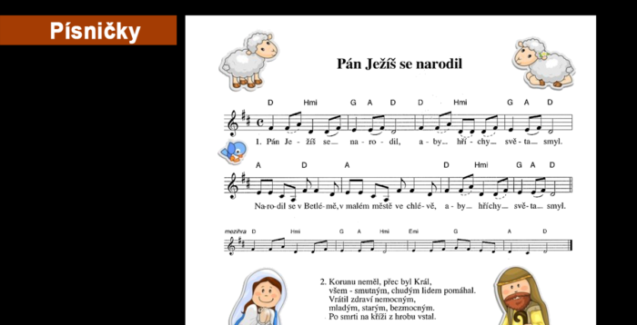 Písnička: 15. Pán Ježíš se narodil