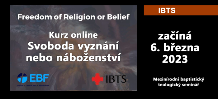 IBTS: Online kurz Svoboda vyznání nebo náboženství začíná 6. 3. 2023