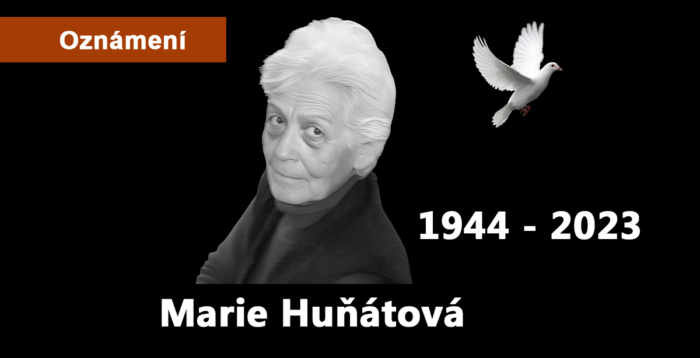 Oznámení: Marie Huňátová 1944 - 2023