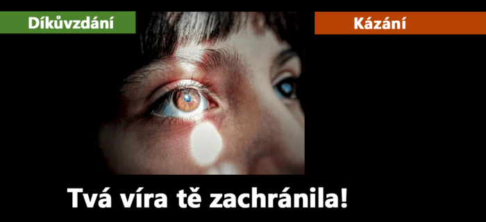 Kázání: Tvá víra tě zachránila! (díkůvzdání)