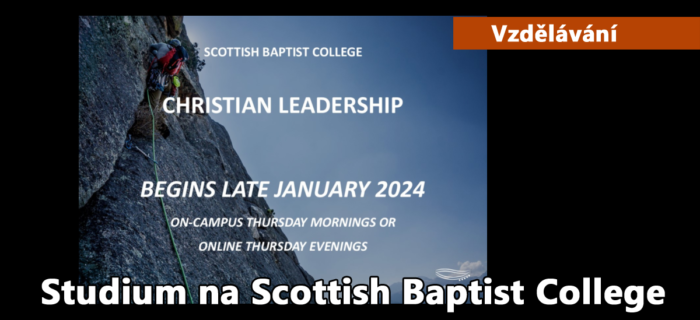 Vzdělávání: Studium na Scottish Baptist College od ledna 2024