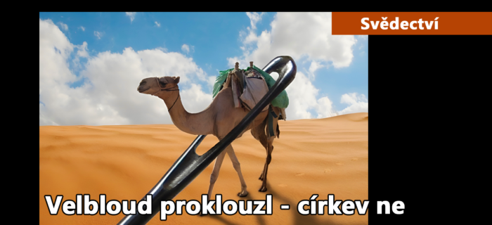 Svědectví: Velbloud proklouzl uchem jehly - církev ne